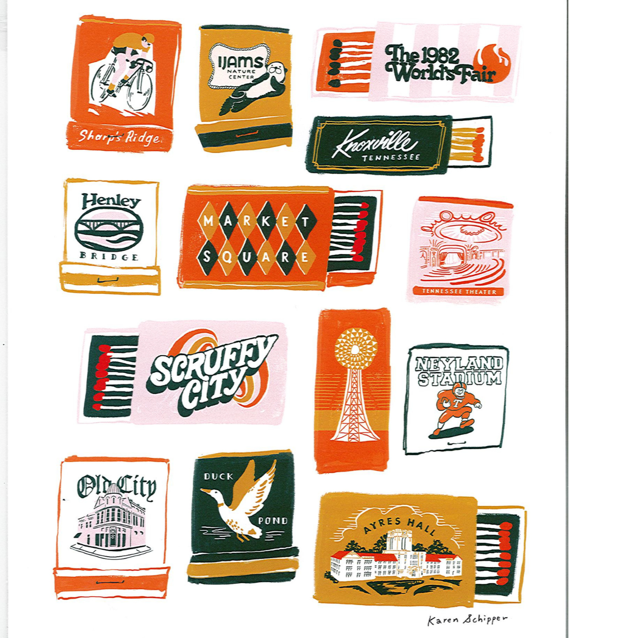 Knoxville Matchbook 8x10 Print
