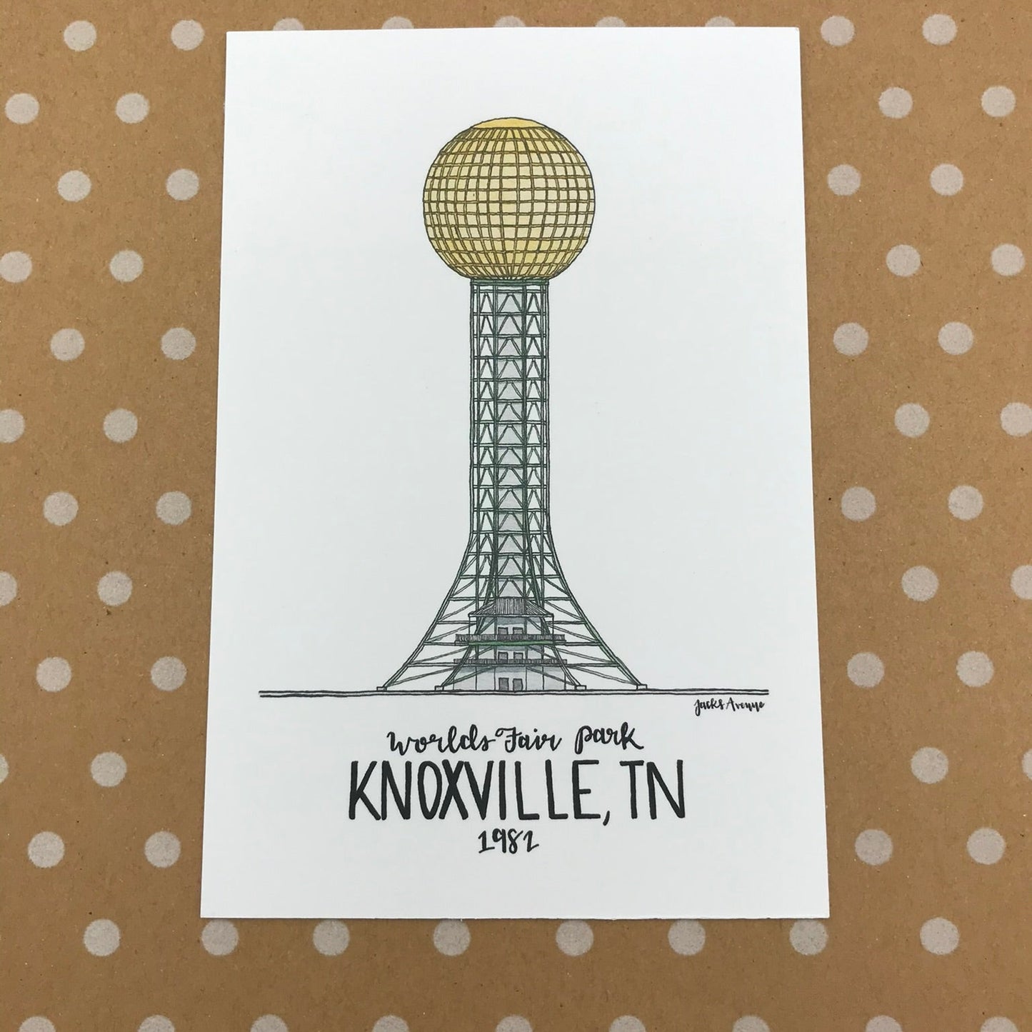 Jack's Avenue Sunsphere Post Card