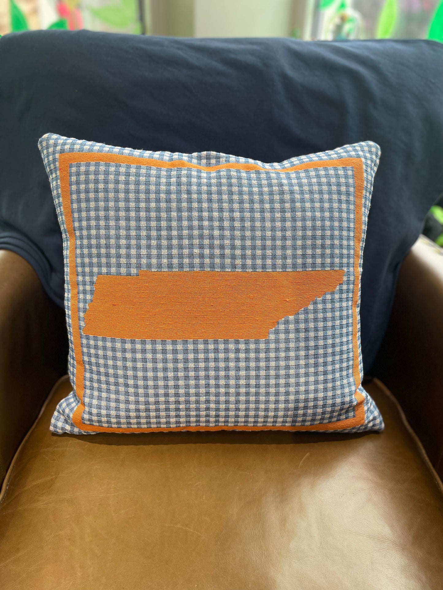 Plaid TN State Pillow