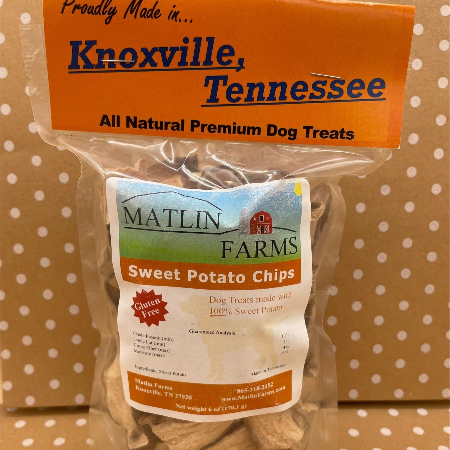 Matlin Farms Dog Treats- Sweet Potato Chips