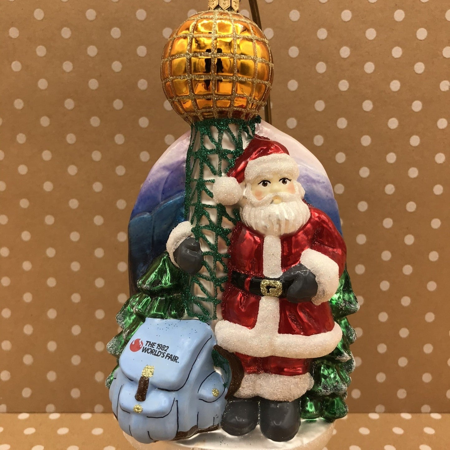Santa White Sunsphere Ornament