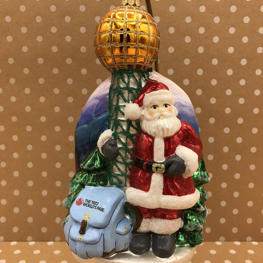 Santa White Sunsphere Ornament
