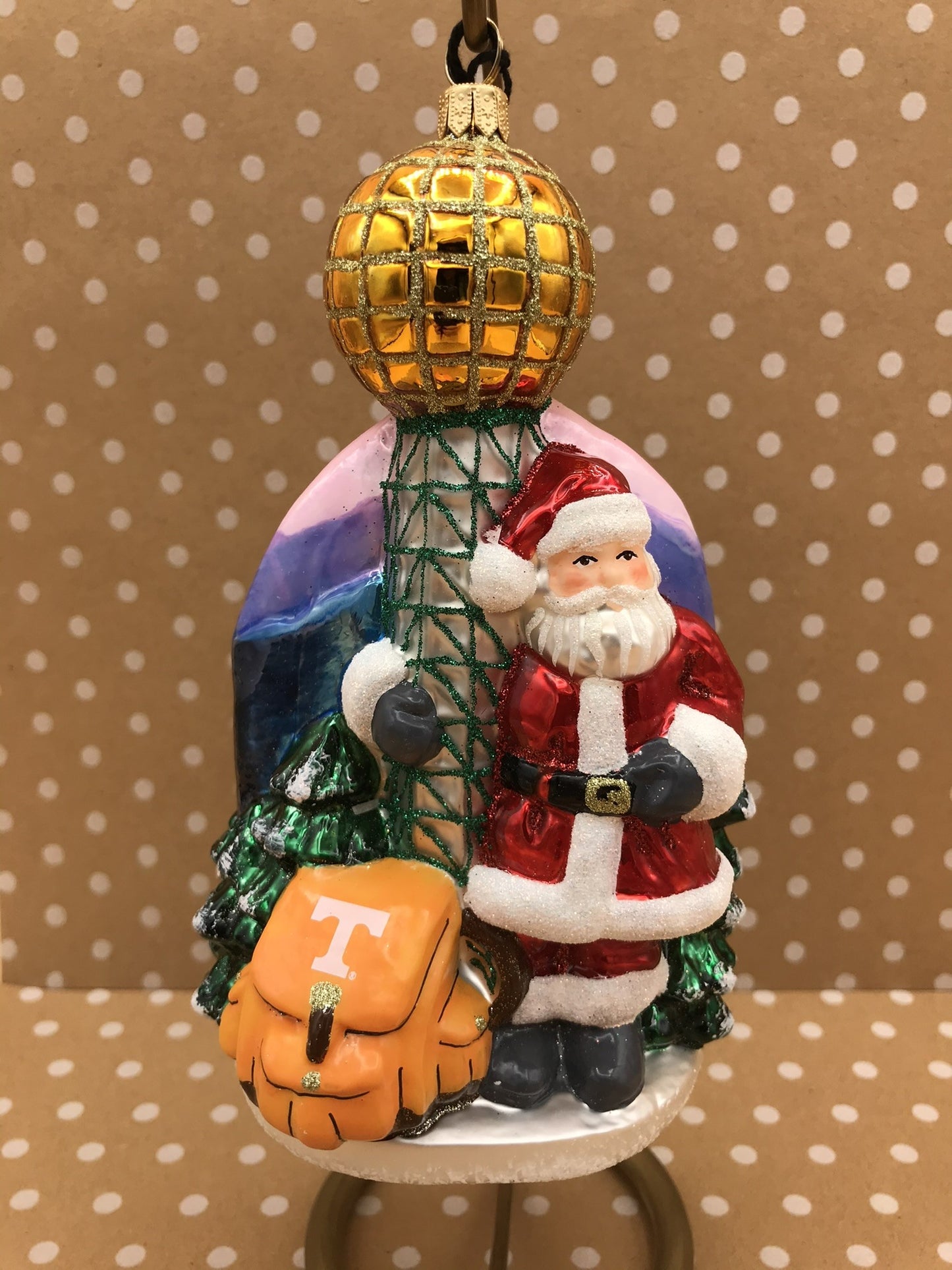 Santa White Sunsphere Ornament
