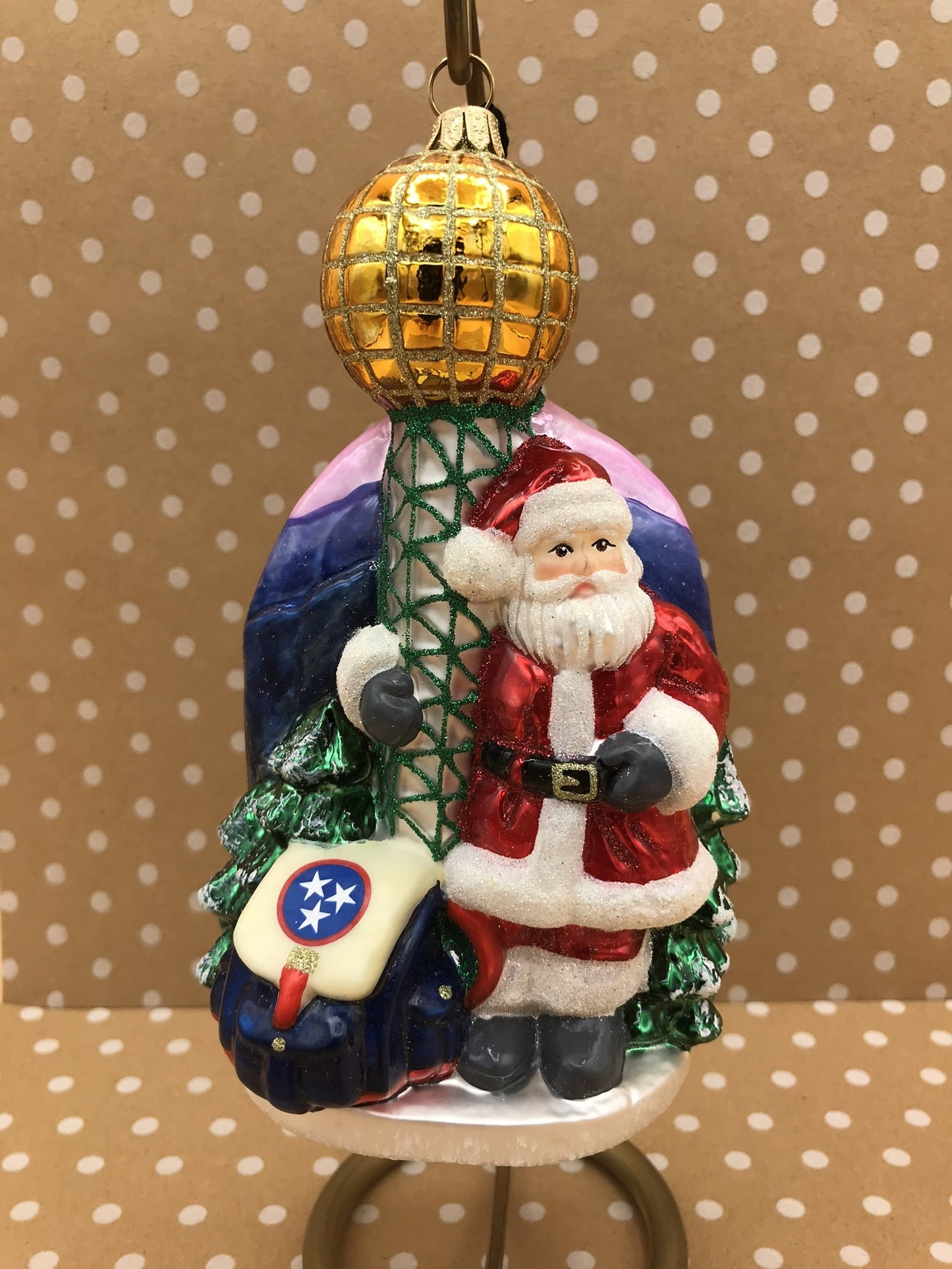 Santa White Sunsphere Ornament