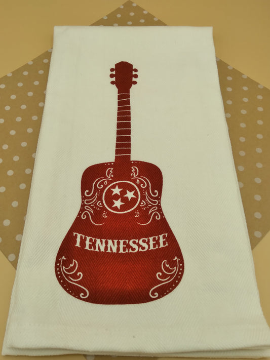Tennessee Guitar Tea Towel