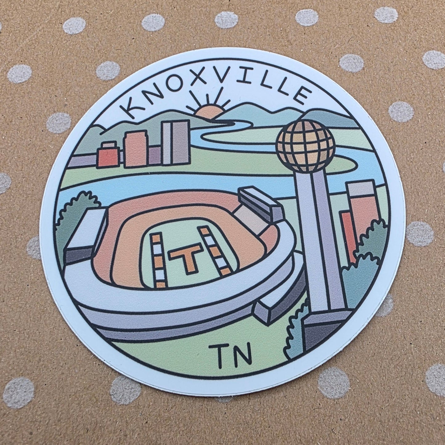 Knoxville Circle Sticker