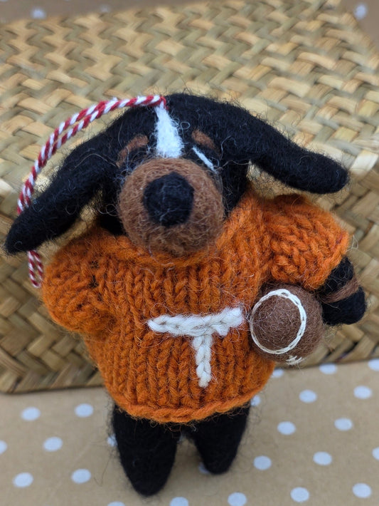 Smokey Dog Ornament