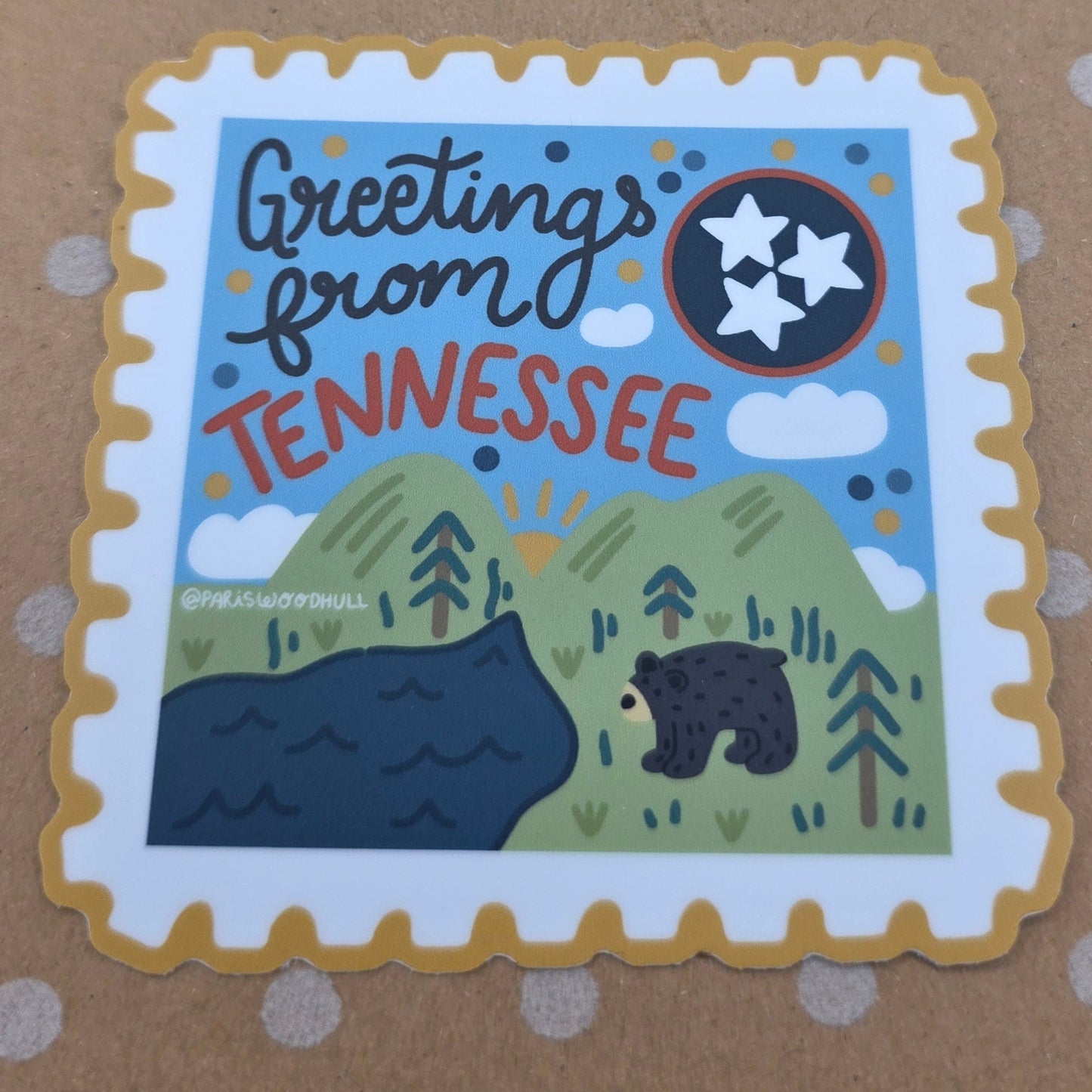 Greetings from TN Stamp Sticker