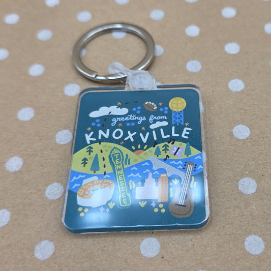 Knoxville Greetings Keychain by Paris Woodhull
