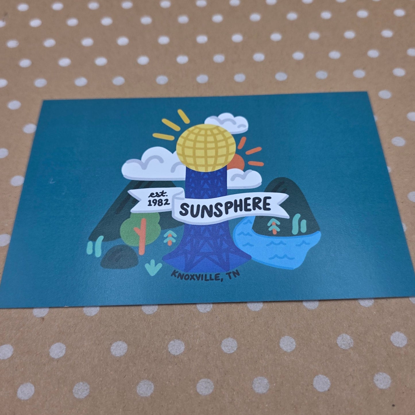 Sunsphere Postcard by Paris Woodhull