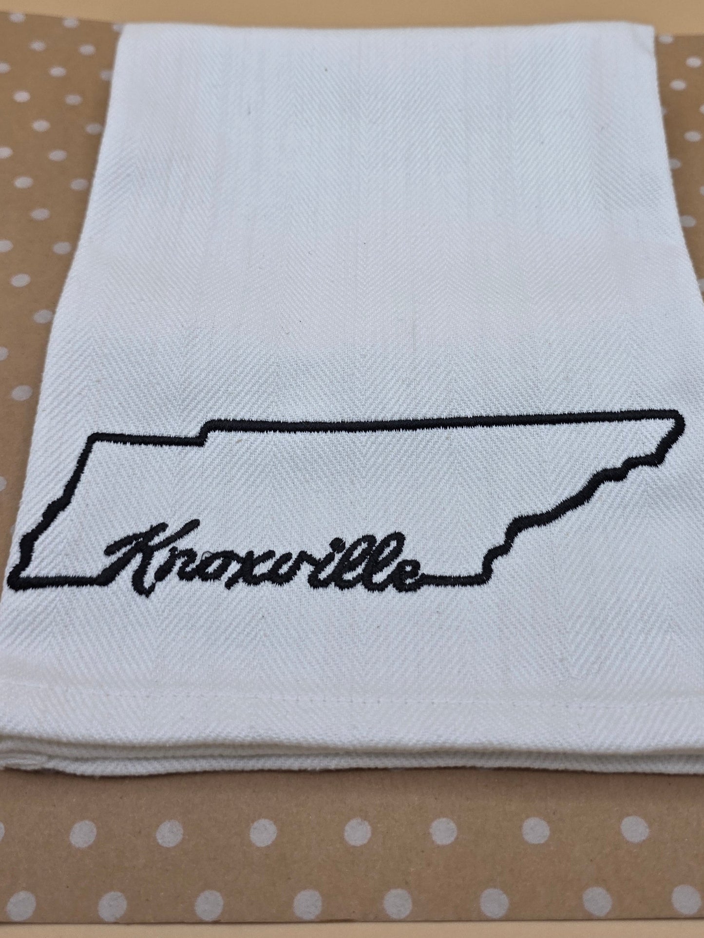 Knoxville Script Tea Towel