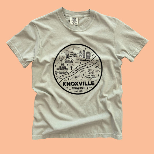Knoxville Circle Map T-Shirt