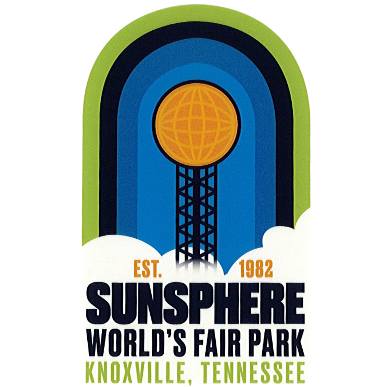 Sunsphere Sticker Sunsphere WFP sticker – Visit Knoxville