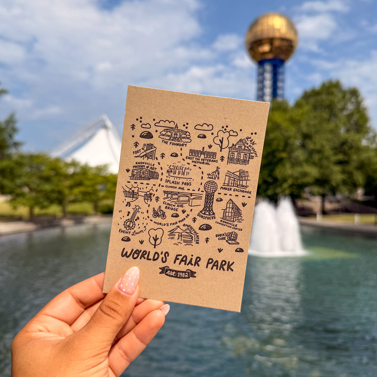 World's Fair Park Map Postcard