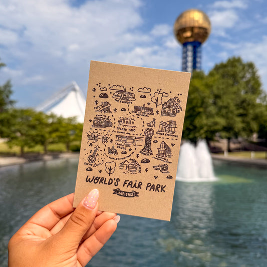 World's Fair Park Map Postcard