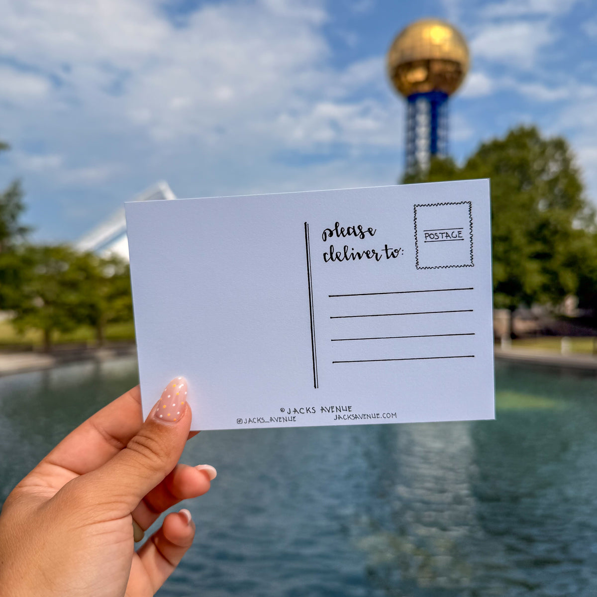 Jacks Avenue Knoxville Skyline Postcard