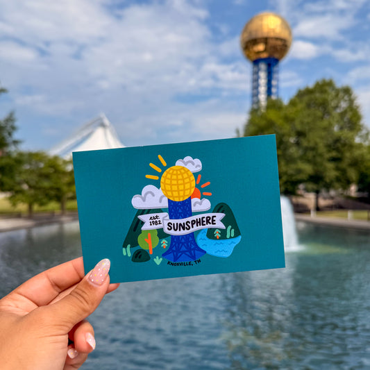 Illustrated Sunsphere Postcard