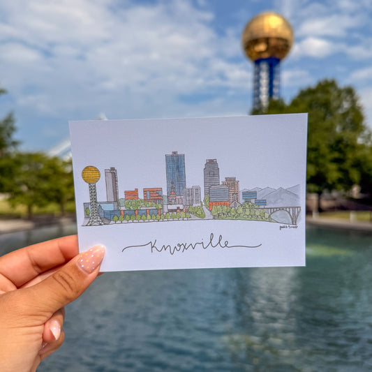 Jacks Avenue Knoxville Skyline Postcard
