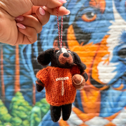 Smokey Dog Ornament