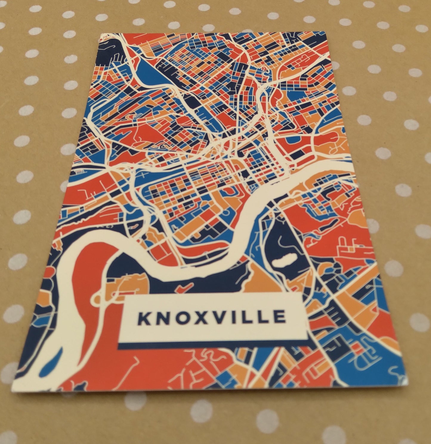 Knoxville Map Postcard