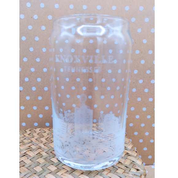 Engraved Skyline Beer Glass