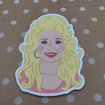 Dolly Parton Sticker by Paris Woodhull