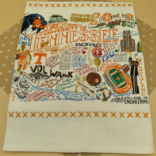 University of Tennessee Embroidered Tea Towel