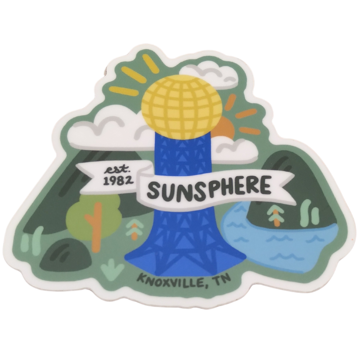 Sunsphere Sticker Sunsphere Illustrated Sticker – Visit Knoxville