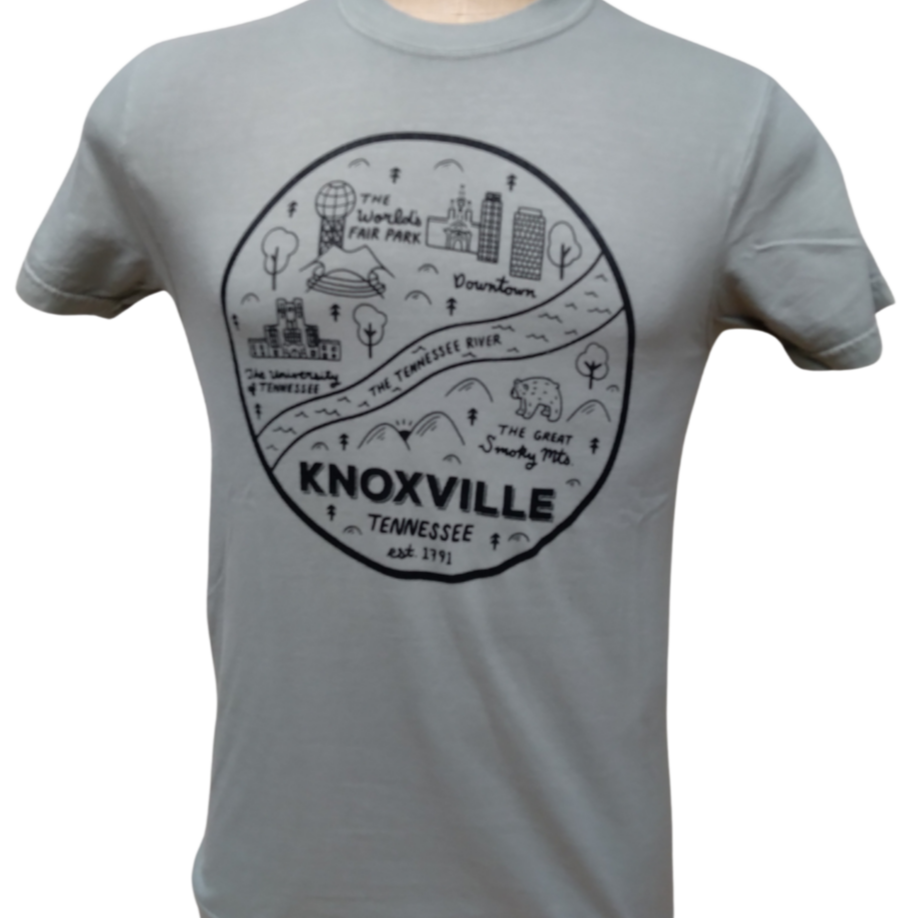 Knoxville Circle Map T-Shirt