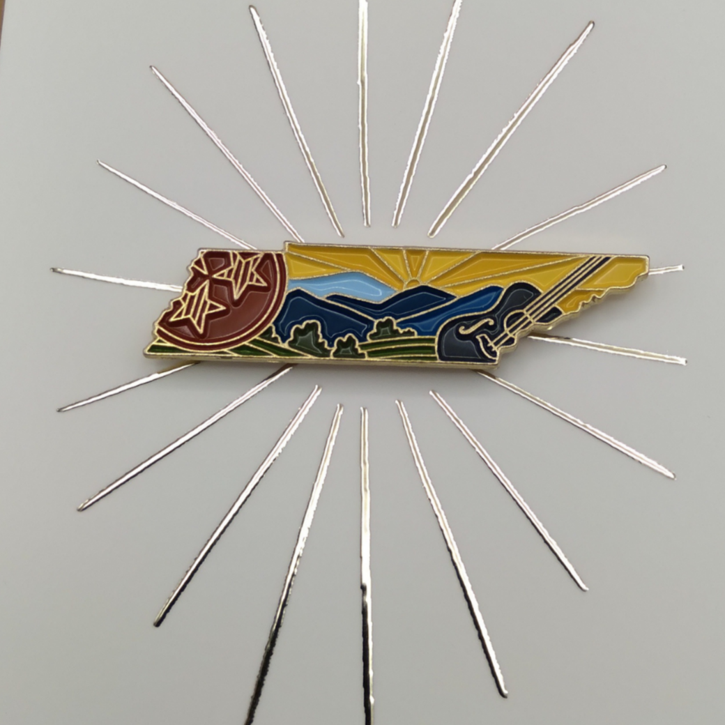 Tennessee Gold Enamel Pin