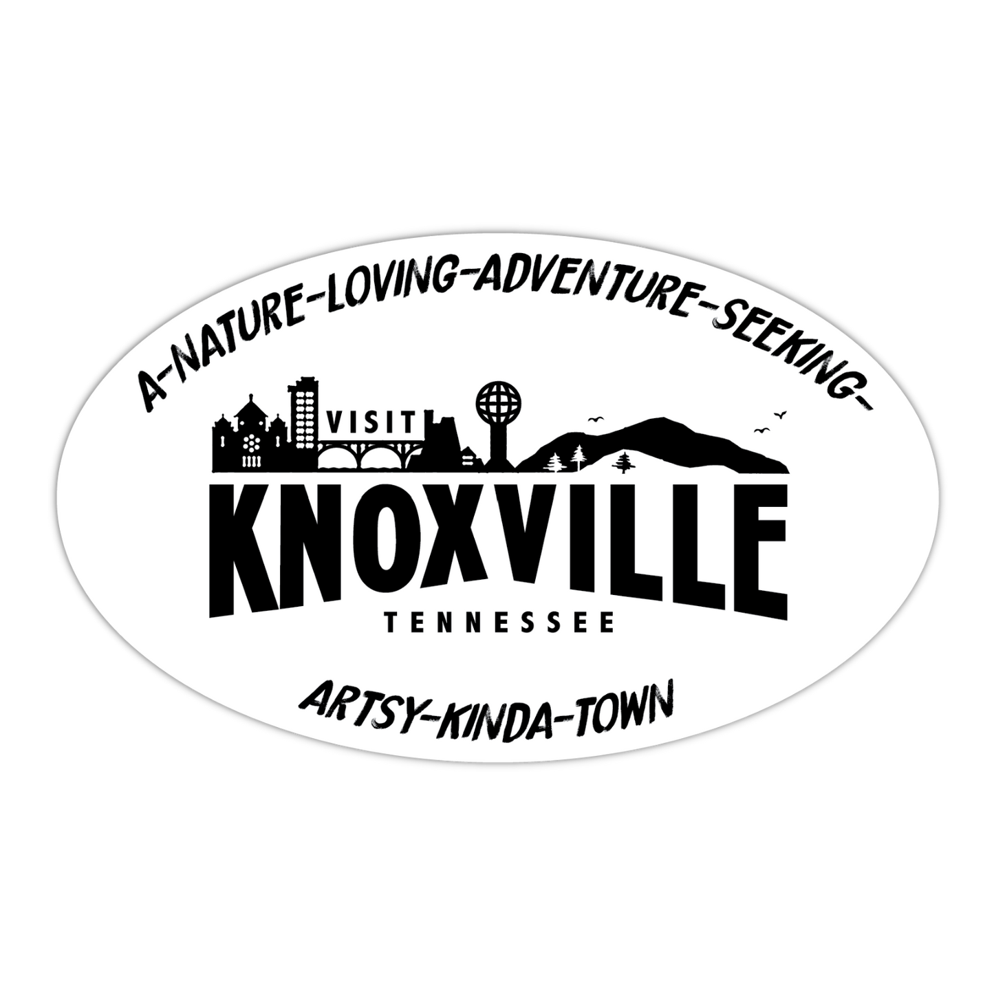 Visit Knoxville Oval Sticker